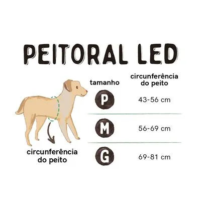 Arnes para perro 3 Funciones con Luz Led Verde Talla P PP330