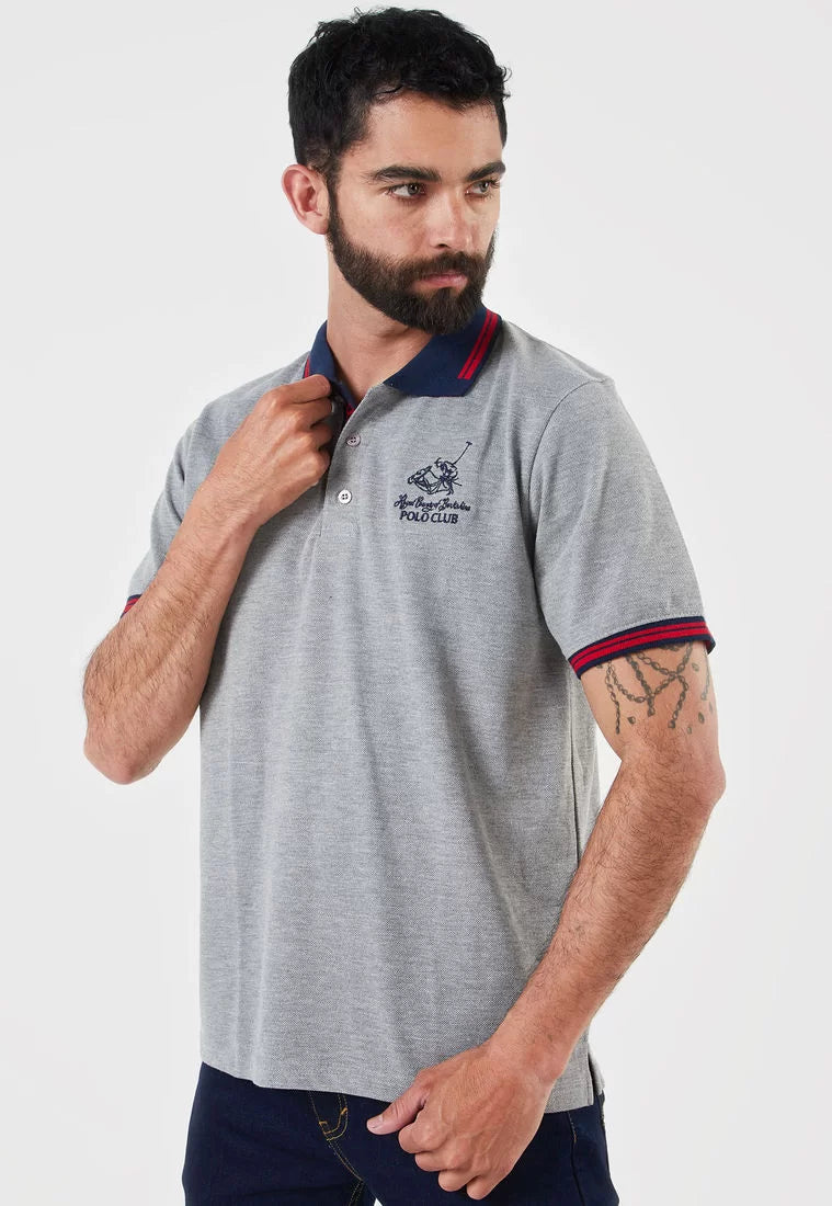 Polo para hombre Gris Azul Rojo Royal County of Berkshire Polo Club 70434