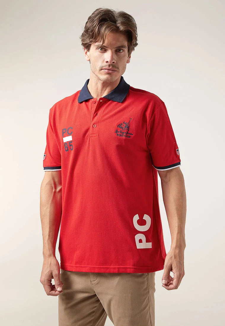 Polo para hombre Rojo Azul Royal County of Berkshire Polo Club 70428