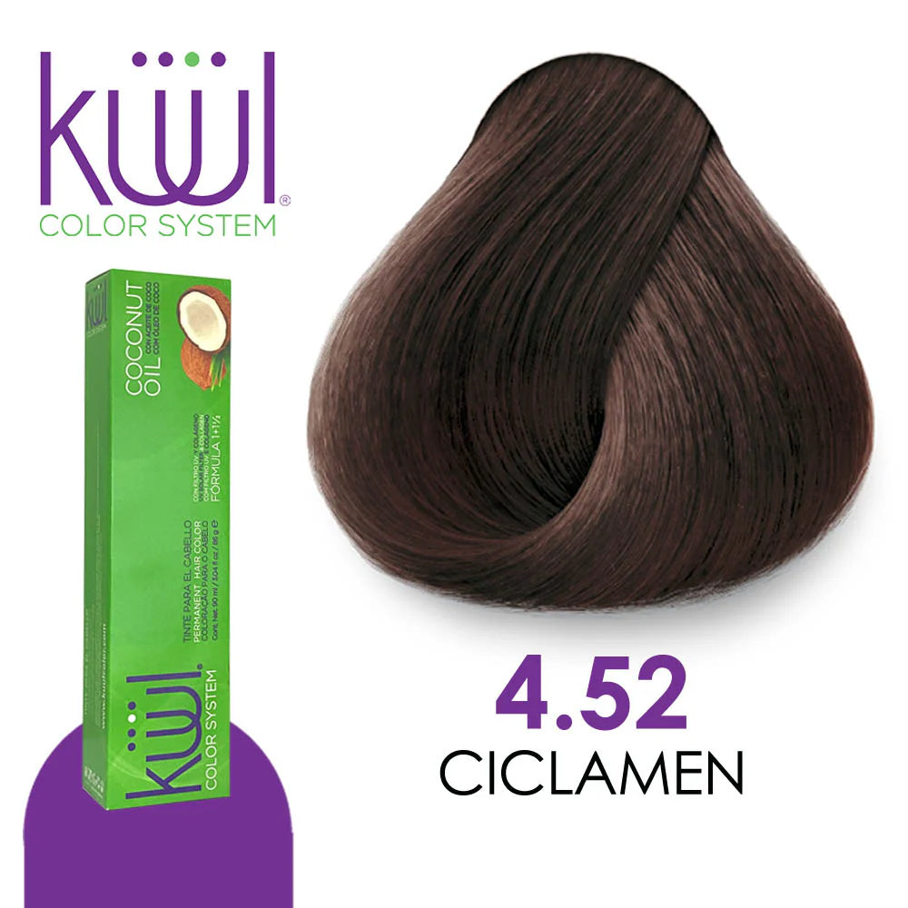 Tinte para el cabello Kuul tono 4.52 Ciclamén 90ml