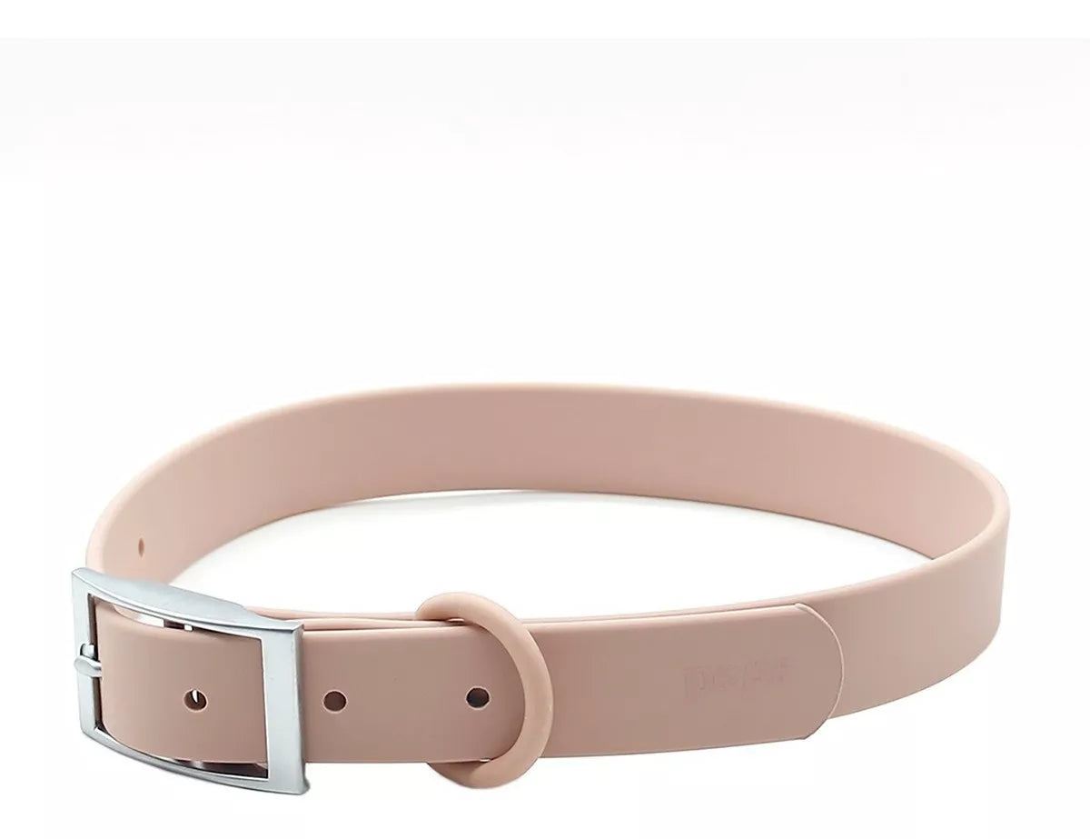 Collar Perro Caucho Impermeable Beige - Peps