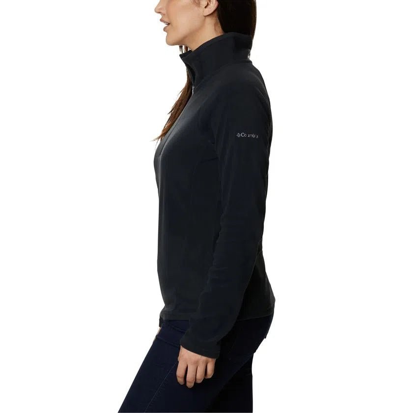 COLUMBIA FLEECE GLACIAL IV 1/2 ZIP NEGRA PARA MUJER - Saldos A Huevo