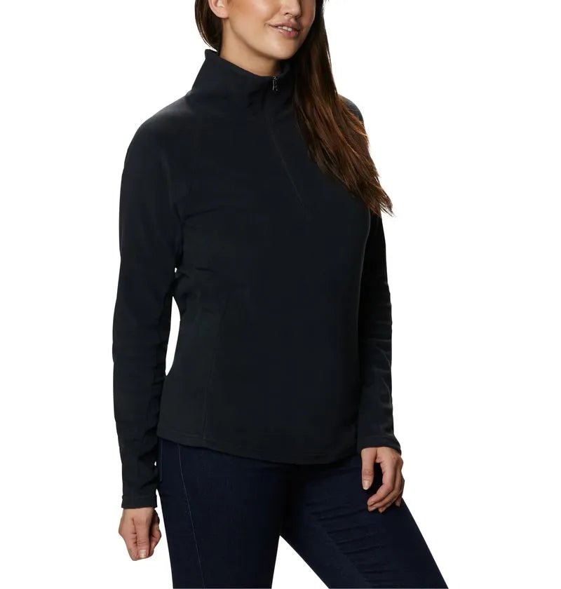 COLUMBIA FLEECE GLACIAL IV 1/2 ZIP NEGRA PARA MUJER - Saldos A Huevo