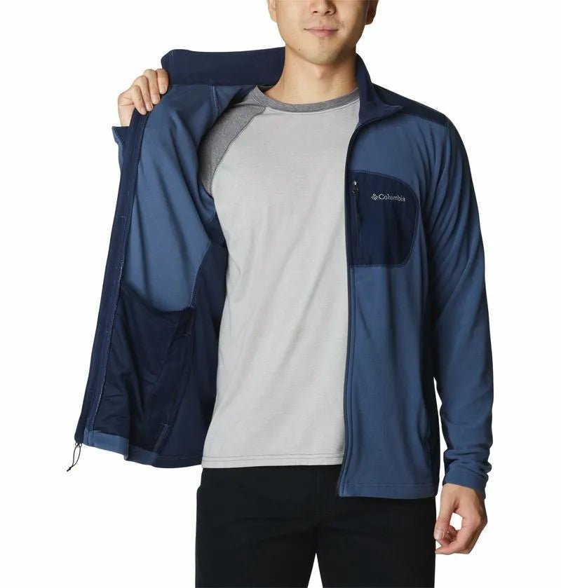 COLUMBIA FLEECES DE SENDERISMO KLAMATH RANGE FULL ZIP AZUL PARA HOMBRE - Saldos A Huevo