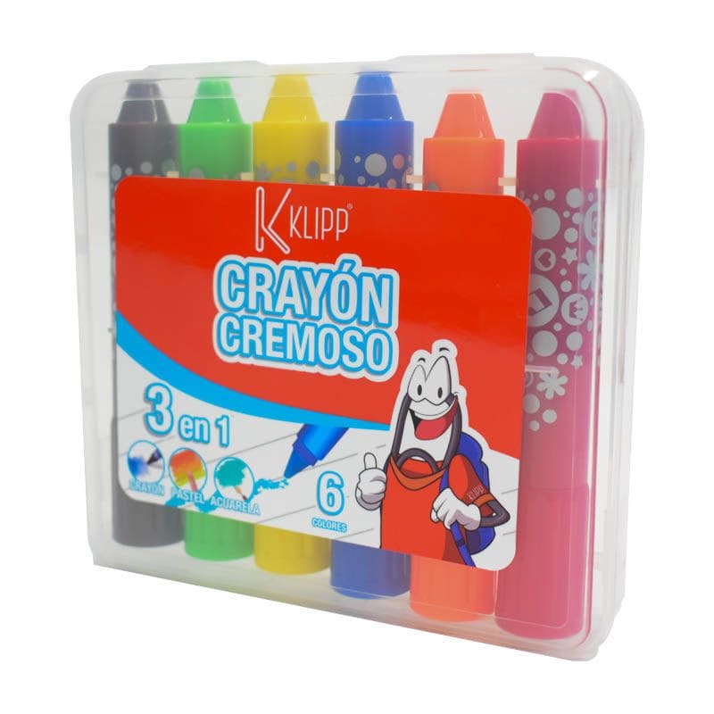 CRAYON CREMOSO CAJA x 6 UNIDADES KLIPP - Saldos A Huevo