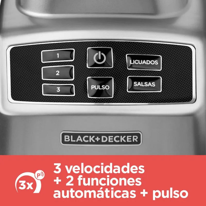 Licuadora 700 watts Digital 6 cuchillas poderosas BL1840MS - Black+Decker