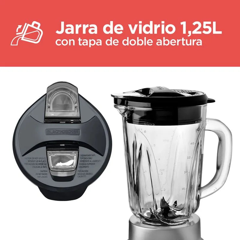 Licuadora 700 watts Digital 6 cuchillas poderosas BL1840MS - Black+Decker