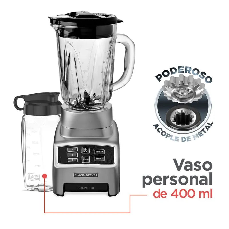 Licuadora 700 watts Digital 6 cuchillas poderosas BL1840MS - Black+Decker