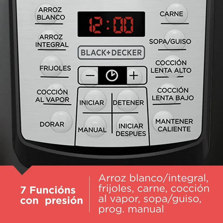 Olla Multifuncional 5,7 Litros Negro PR100B - BLACK+DECKER