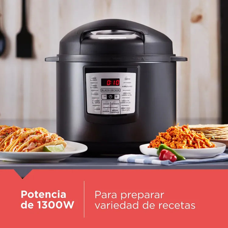 Olla Multifuncional 5,7 Litros Negro PR100B - BLACK+DECKER