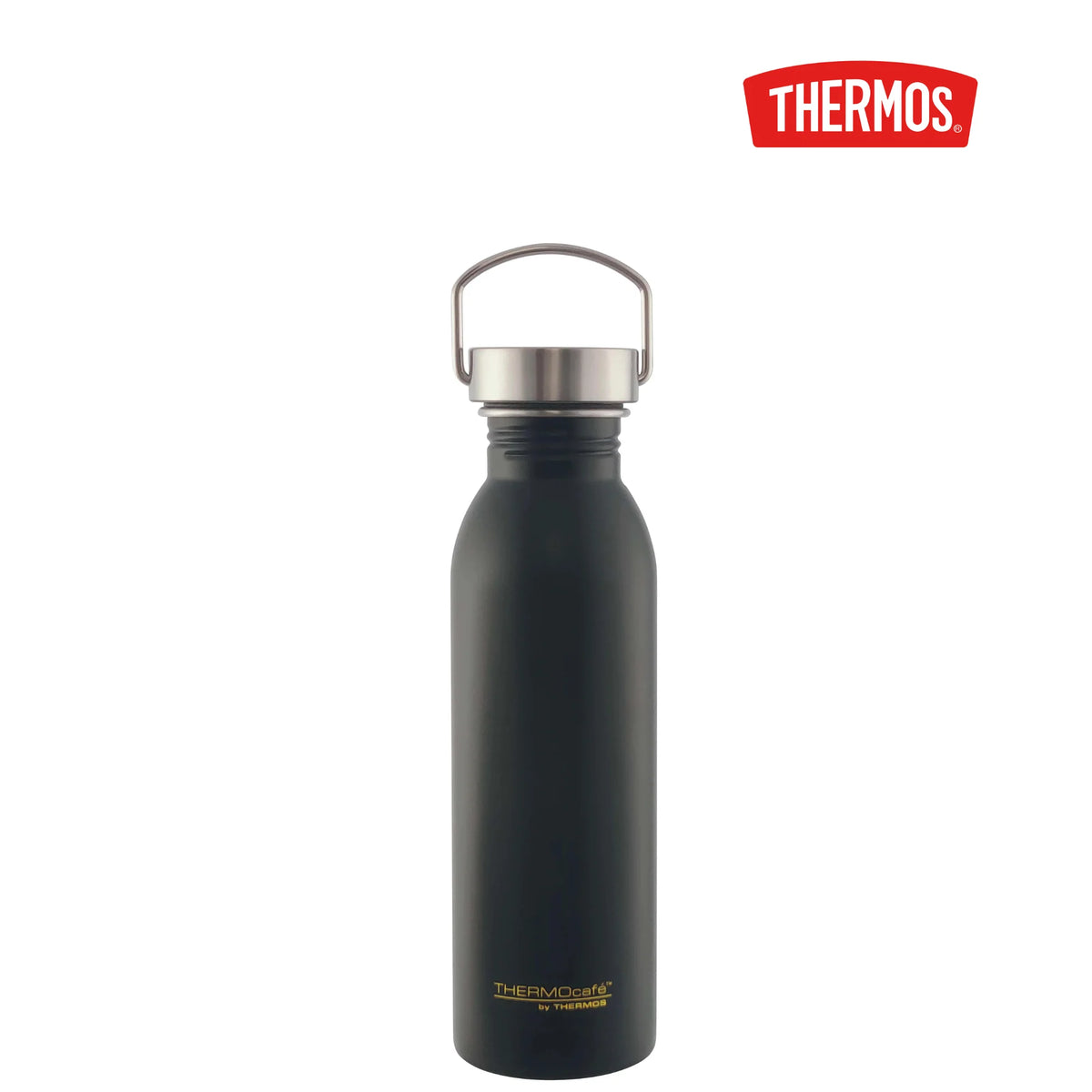 Botella de hidratación en acero inoxidable 700ml negra Thermocafé By Thermos